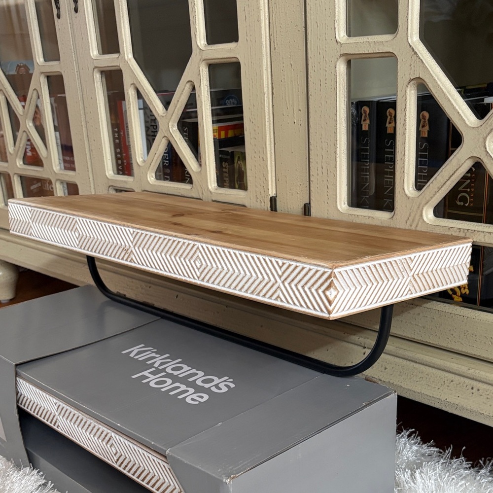 Set of 2 - Kirkland's Home Wood Wall Shelf - Picture 3 of 7